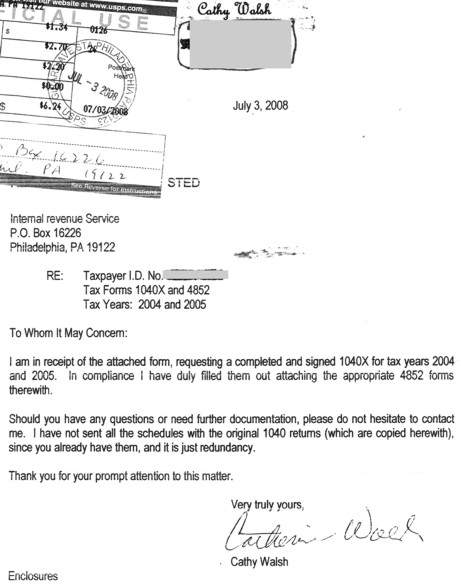 example irs letters